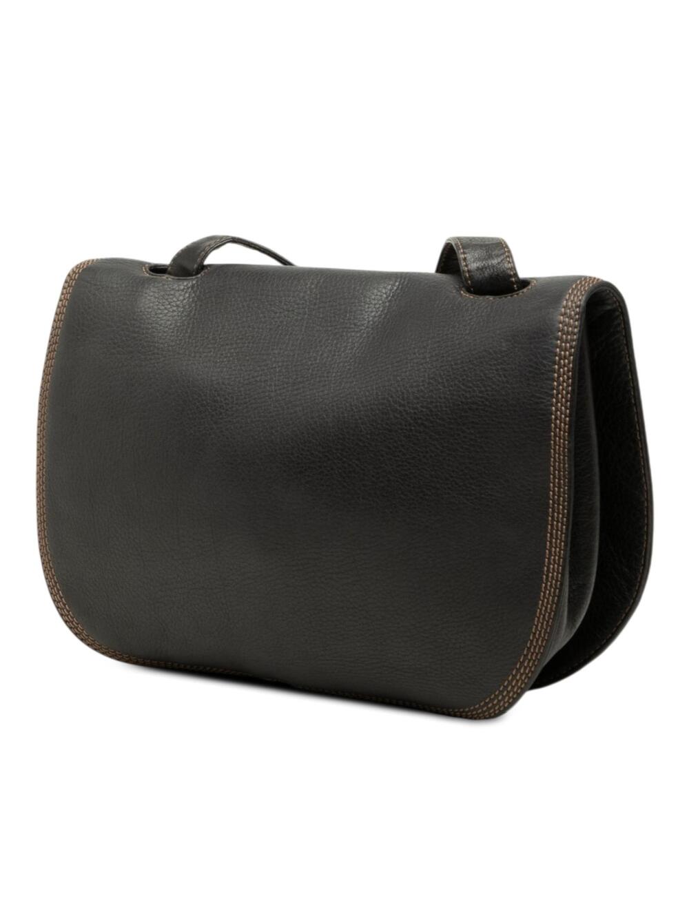 Loewe Leather Anagram Flap Crossbody #323064L47B - Picture 2 of 7